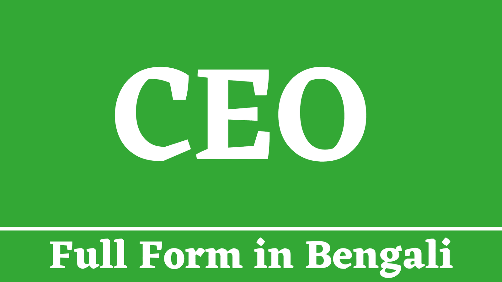 CEO Full Form in Bengali