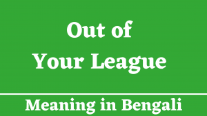 Out of Your League Meaning in Bengali