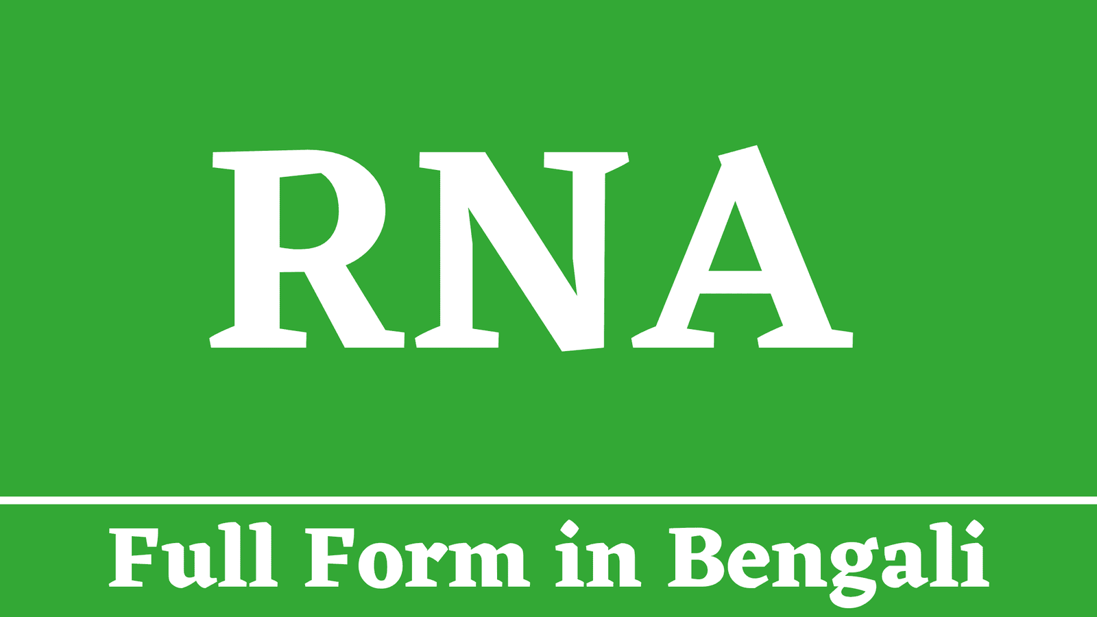 RNA Full Form in Bengali